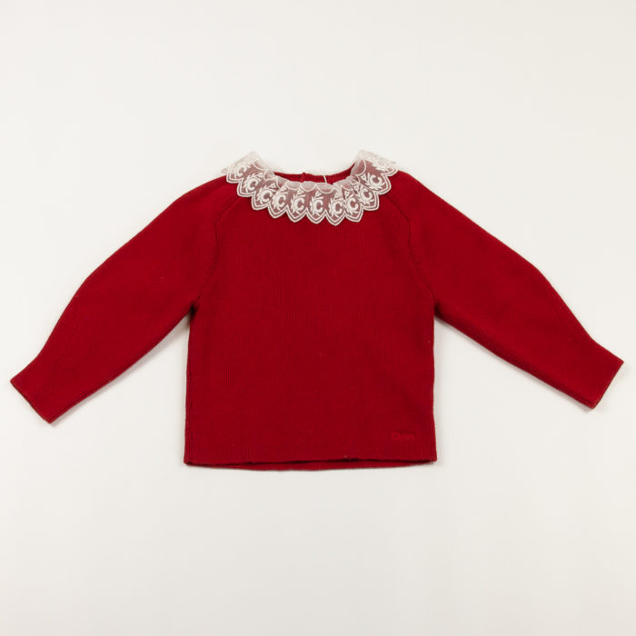 Chloé Pullover mit Spitzenkragen