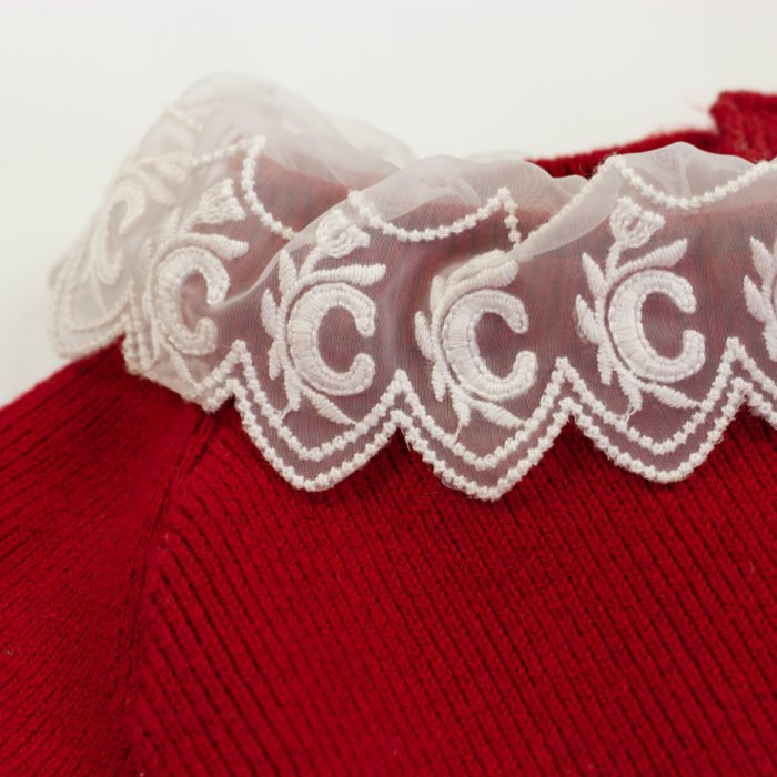 Chloé Pullover mit Spitzenkragen
