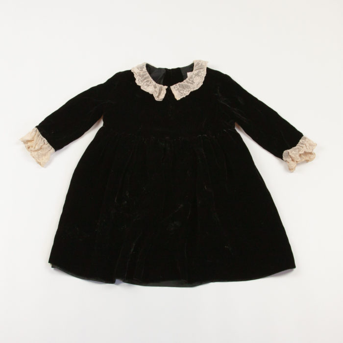 Bonpoint Samtkleid mit Spitze