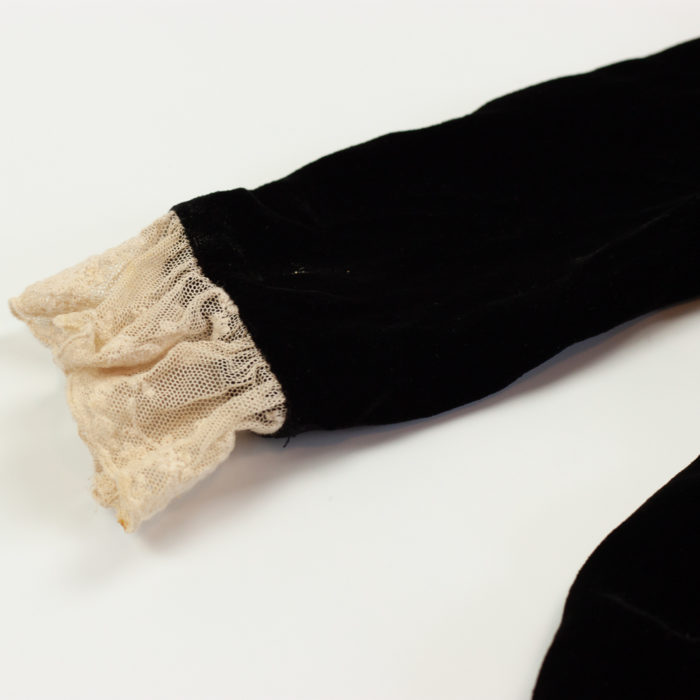 Bonpoint Samtkleid mit Spitze