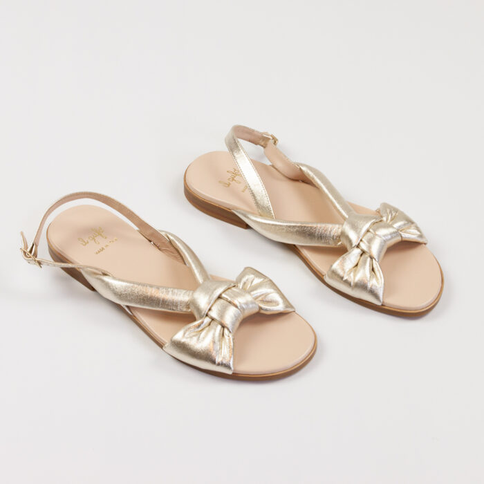 Il Gufo goldene Sandalen