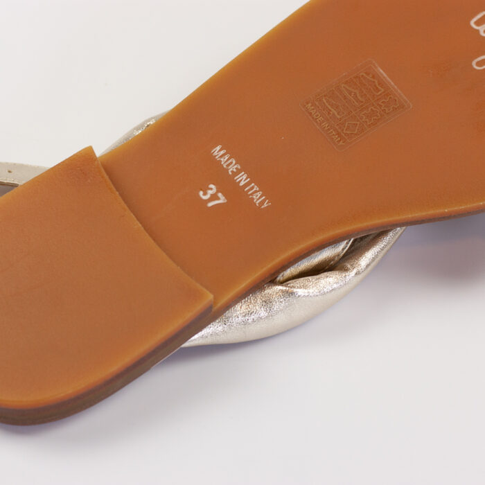Il Gufo goldene Sandalen